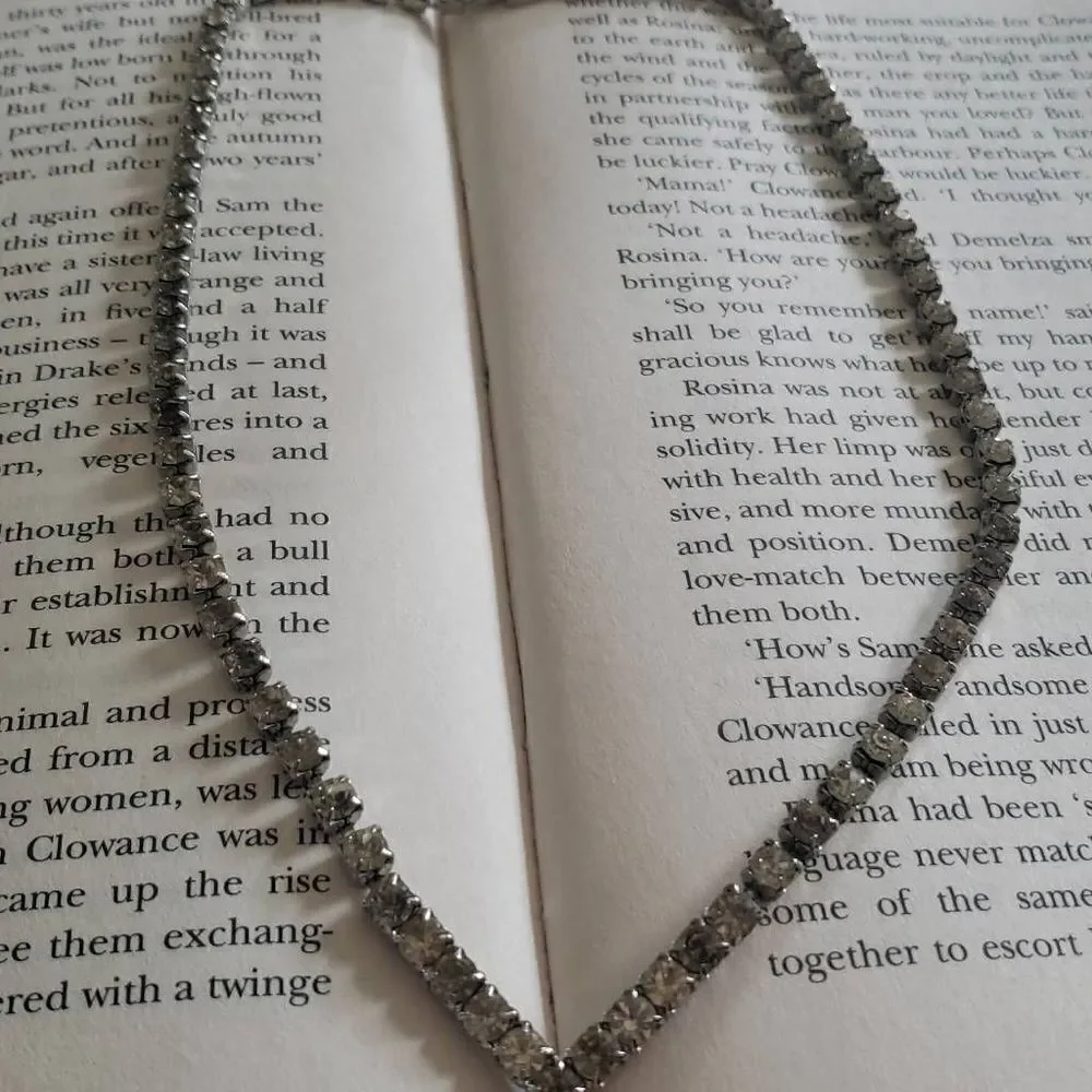 Faux Diamon V Shaped Neckalce
